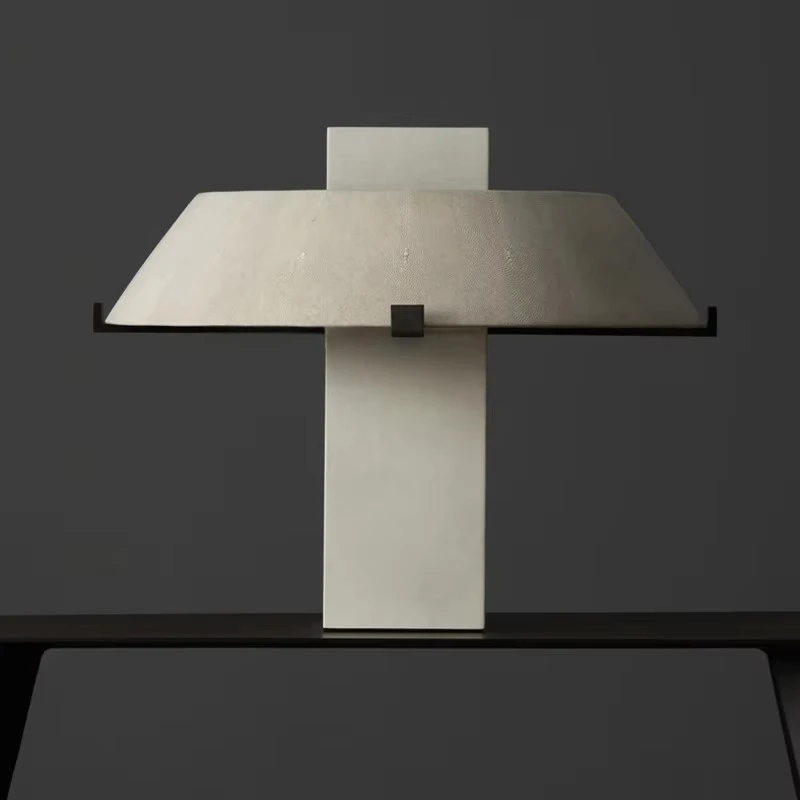 Living Room Atmosphere, Light Luxury Designer, Sales Office, Model Room, Creative Bedside Lamp, Ultra-fine Leather High-end Lamp