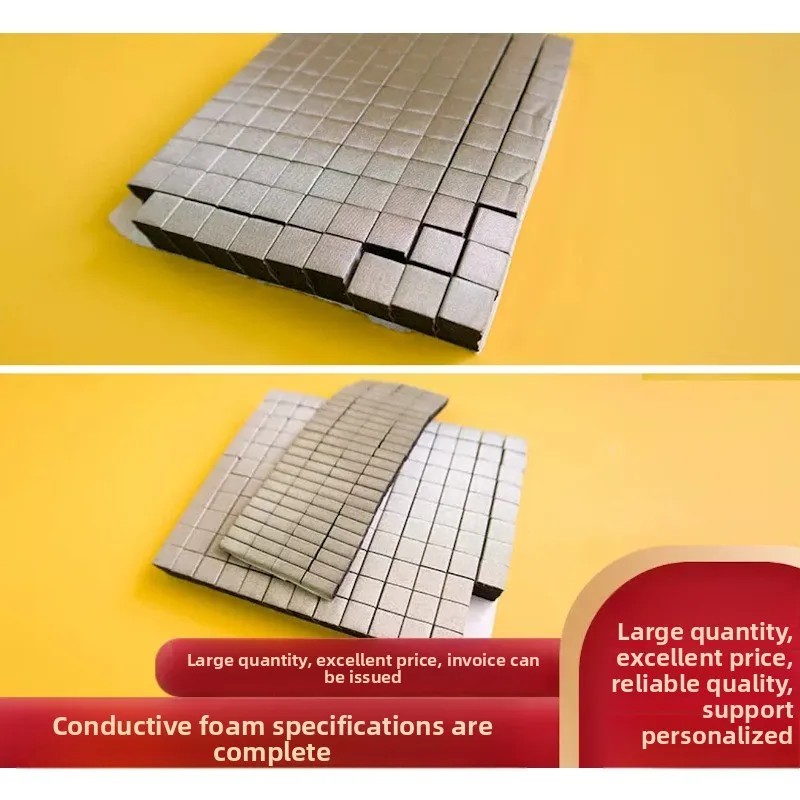 Conductive Foam Particle 10*4/10*5/10*10mm Single Sided Adhesive Conductive Cloth Button Touch Screen Custom