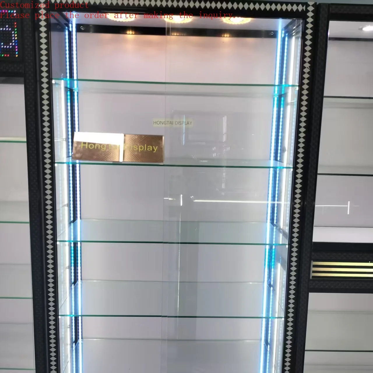 

Custom.Changed Multi Color Strips Light Hot Selling High Showcase Shop Fitting Luxury Shopping Mall for Tall Cabinet