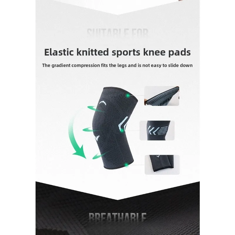 Professional Knit Nylon Sports Knee Support - Anti-Slip, Breathable, Sweat-Absorbent & Warm, Ideal for Hiking