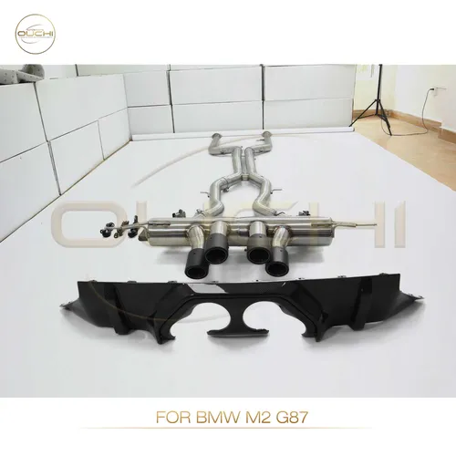 OUCHI – Catback en acier inoxydable avec diffuseur en Fiber de carbone, vente directe d'usine, pour silencieux BMW M2 G87 avec Valve électronique