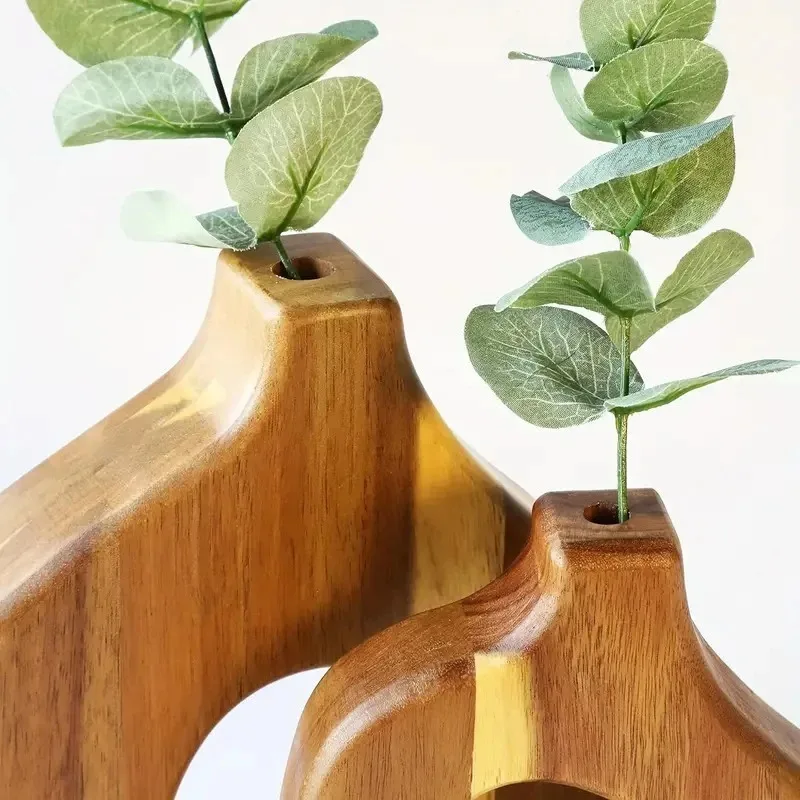 wooden vase