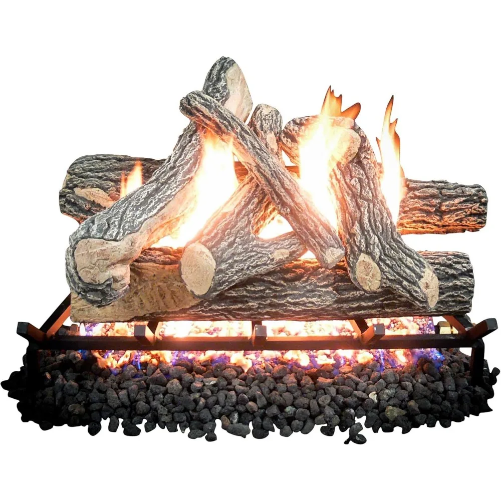 

Газовые колоды премиум-класса — для вентилируемых каминов, пропанов природного газа или жидкого дуба — отличный дизайн (только сабо, 18 дюймов)