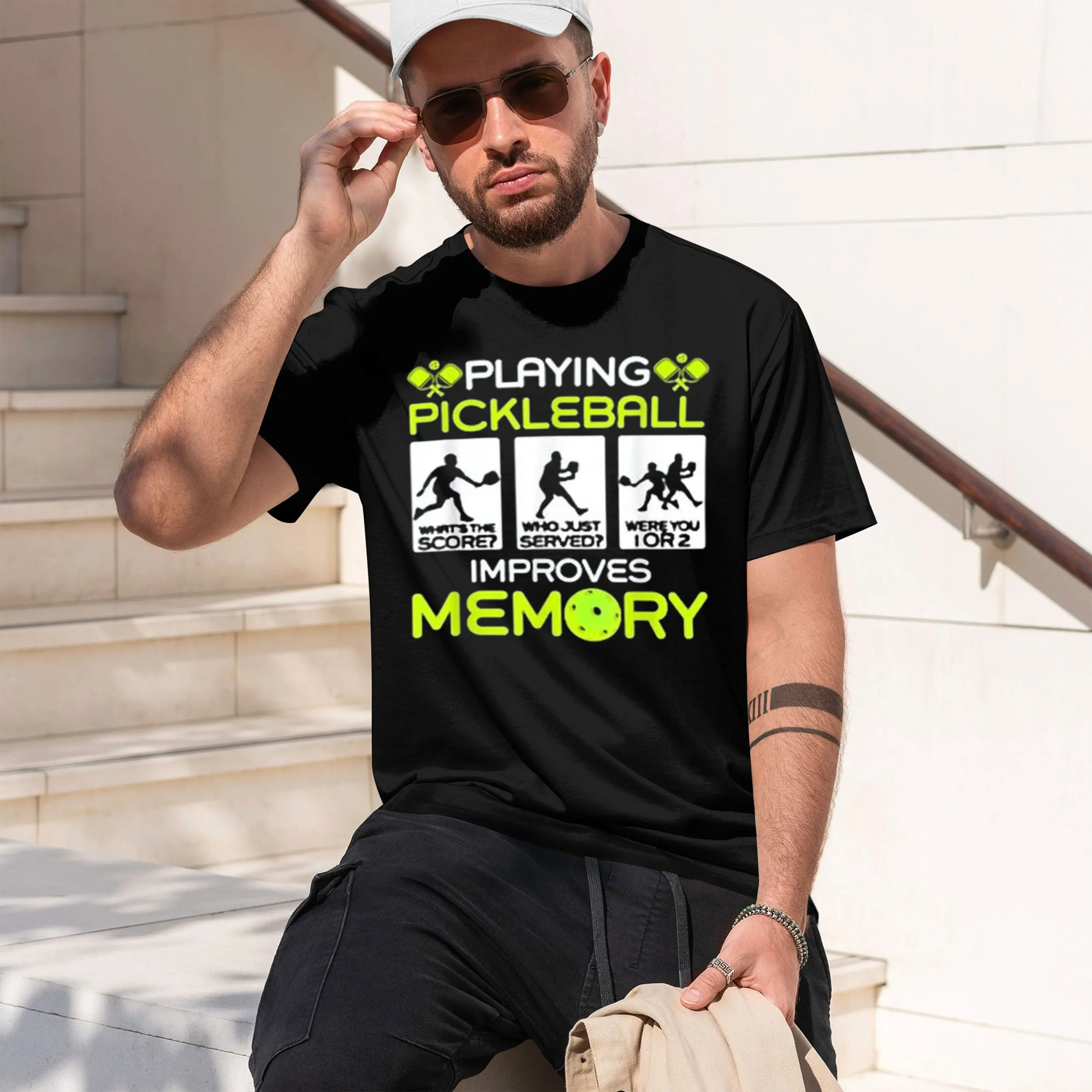 NEW Playing Pkleball Improves Memory Dink Player T-Shirt 2026 New Model Short-sleeve crewneck T-Shirt Classic Casual Multiple Co