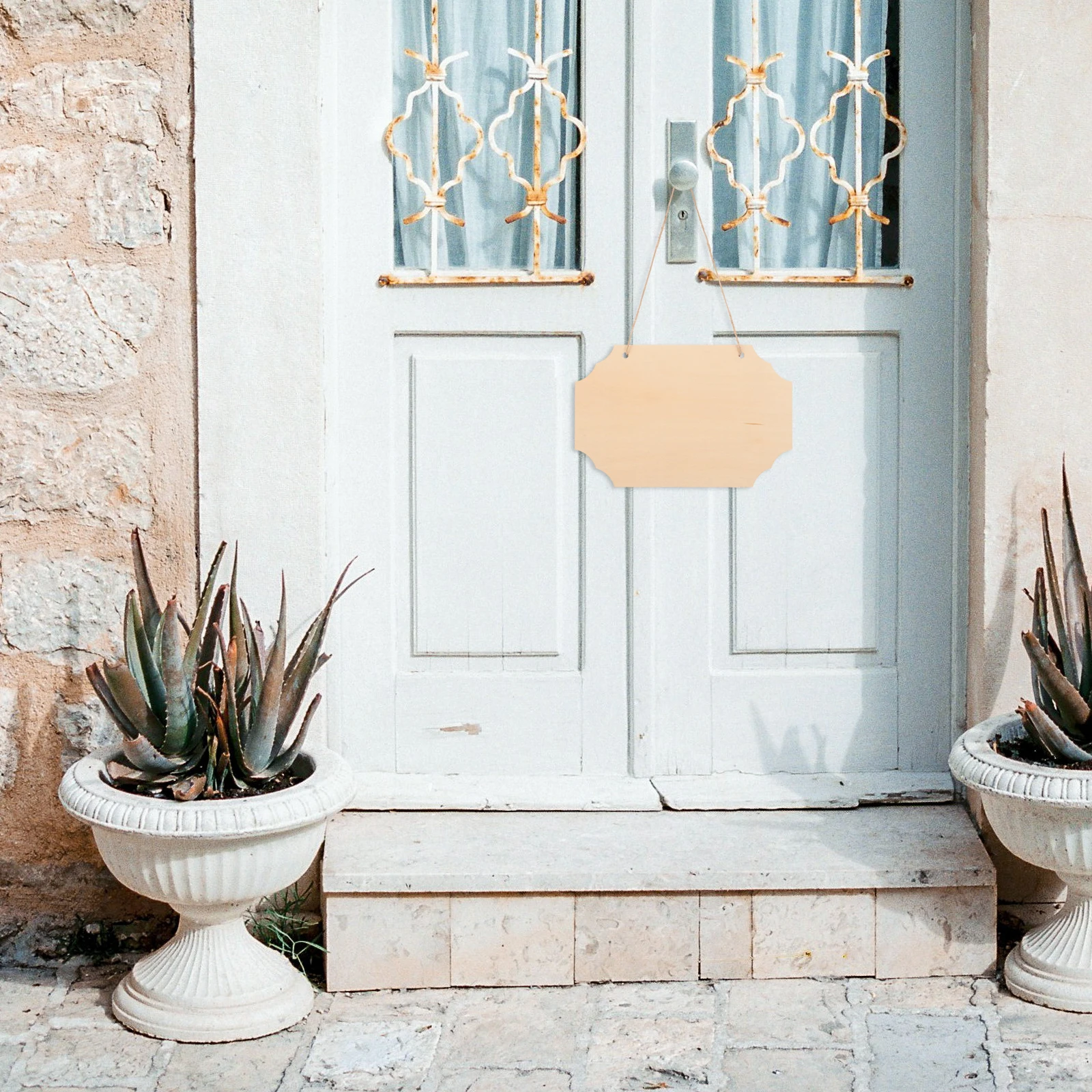 

4Pcs Wooden Hanging Pet Door Blank Signs Unfinished DIY Wood Plaques Craft Decoration Blank Wooden Craft Plaques