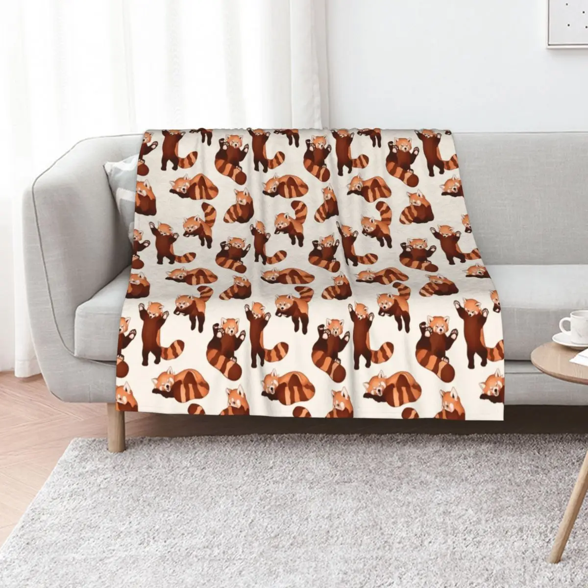 Red Panda Pattern Throw Blanket For Sofa Thin Winter beds Decoratives Summer Beddings Stuffeds warm winter Blankets