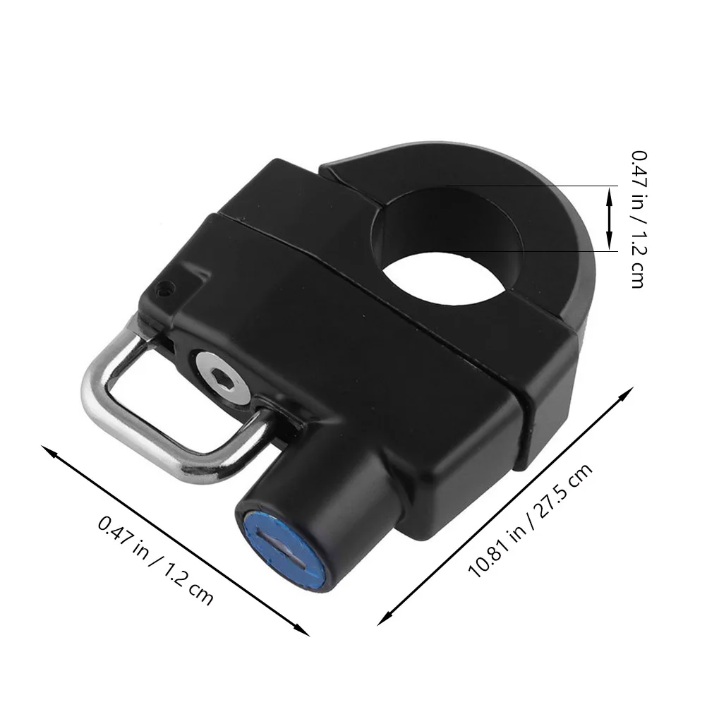 

Motorcycle Lock 25mm Black Handlebar Lightweight Easy Install Key Durable Wear Collision Proof Portable Long Use Helmets