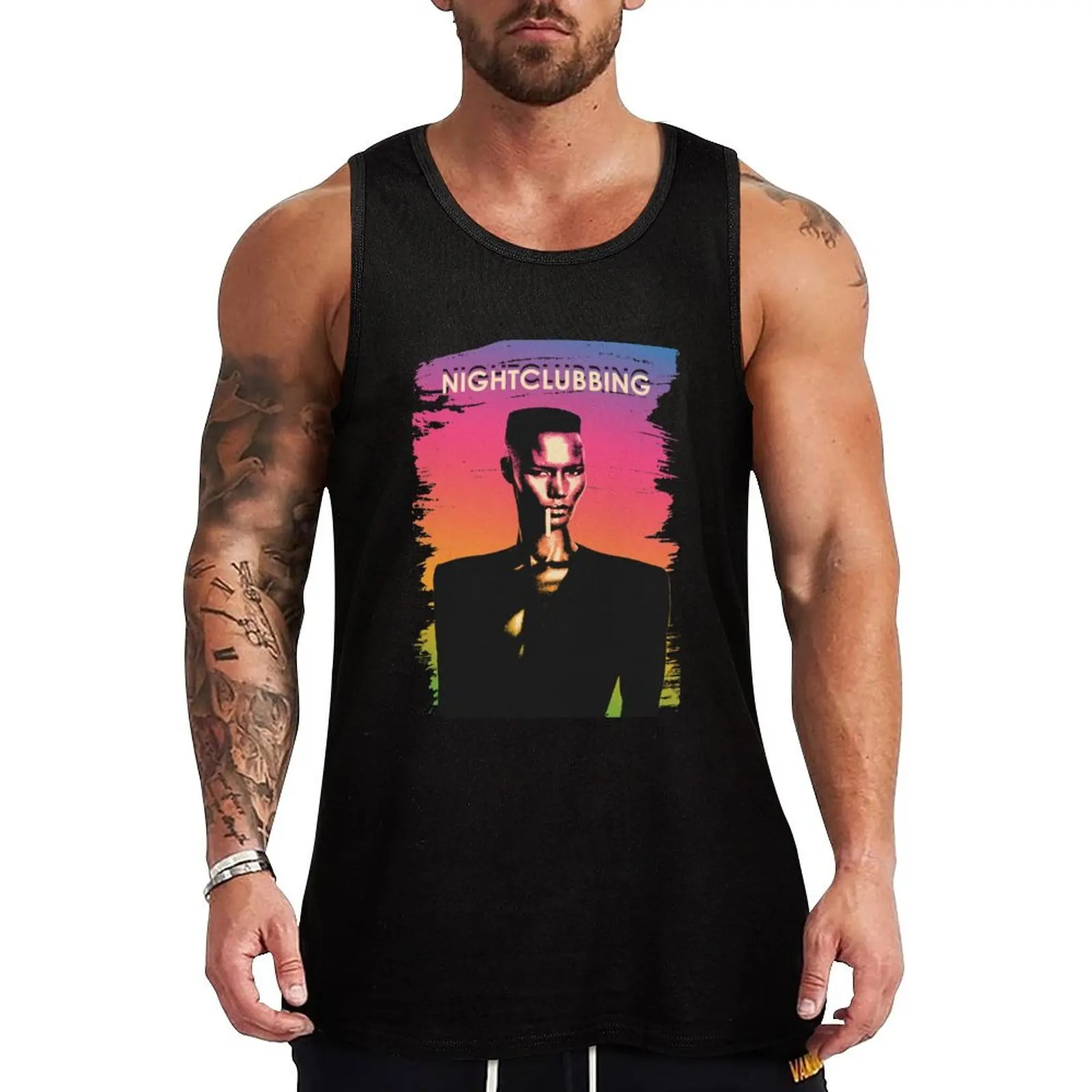 

Grace Jones Nightclubbing Tank Top anime top gym for men