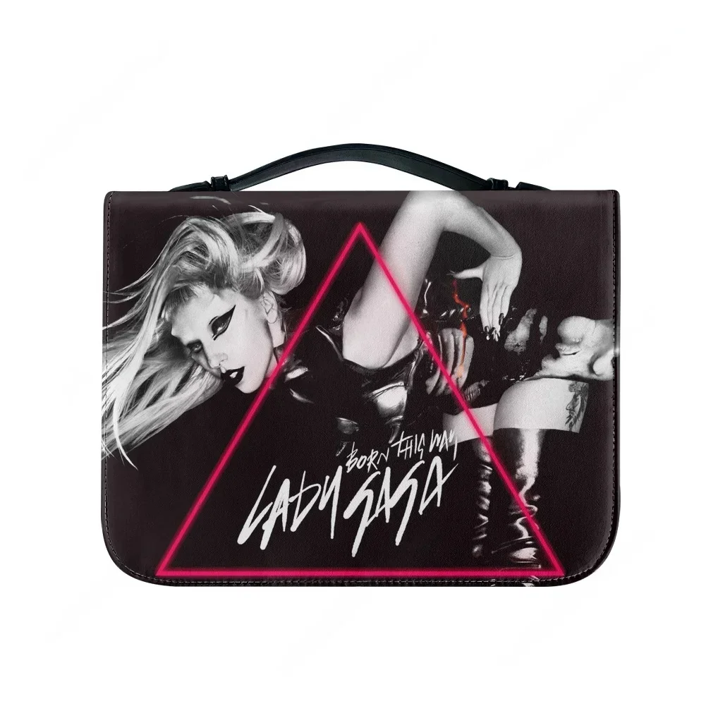 Lady Gaga Pop Singer Bible Bags Christian Gifts Personalized Cover Bible Pack Waterproof Leather Bag Pockets Package Case