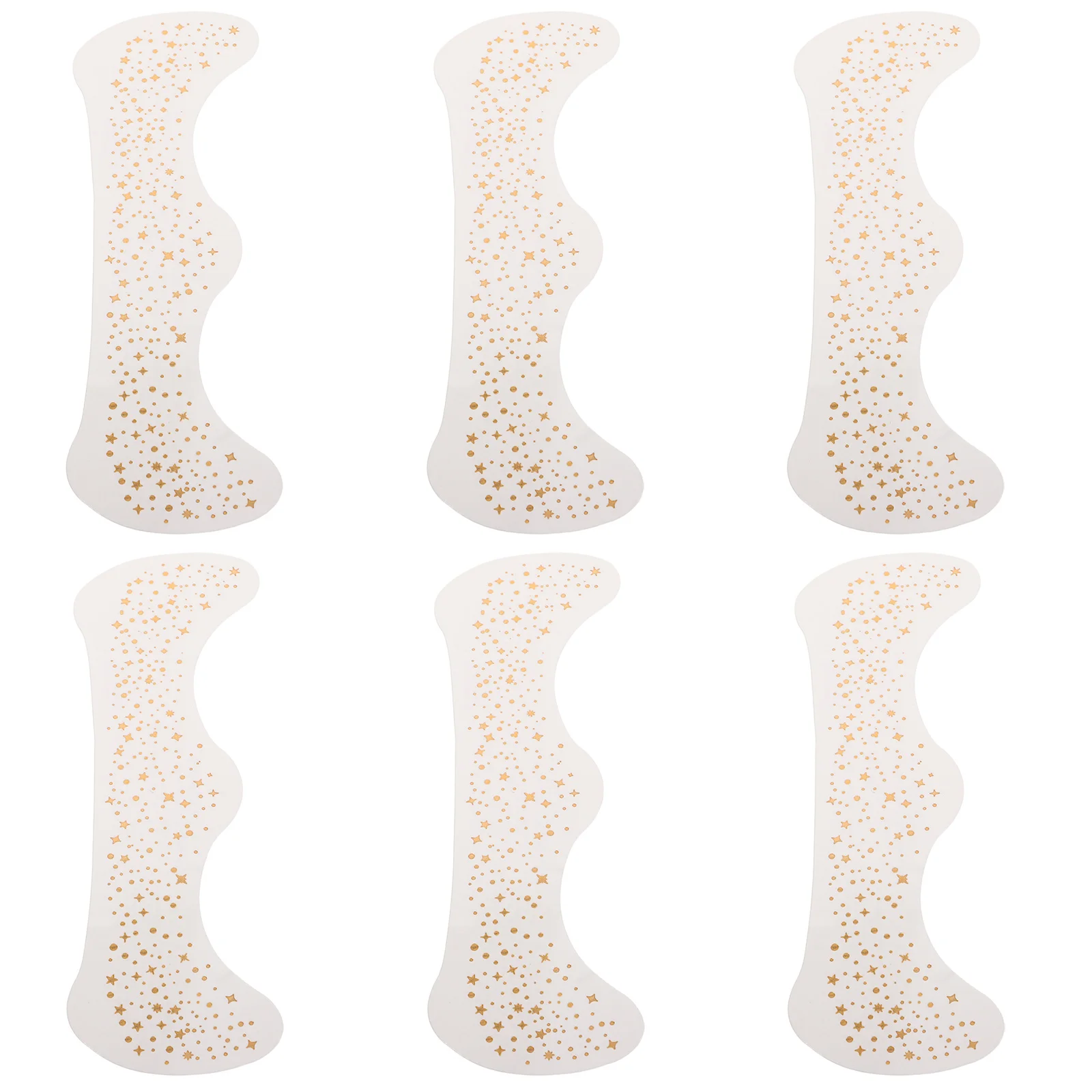 

6 Sheets Golden Glitter Freckles Face Stickers Sparkle Makeup Patches for Festival Party Concert Cosplay Waterproof Temporary