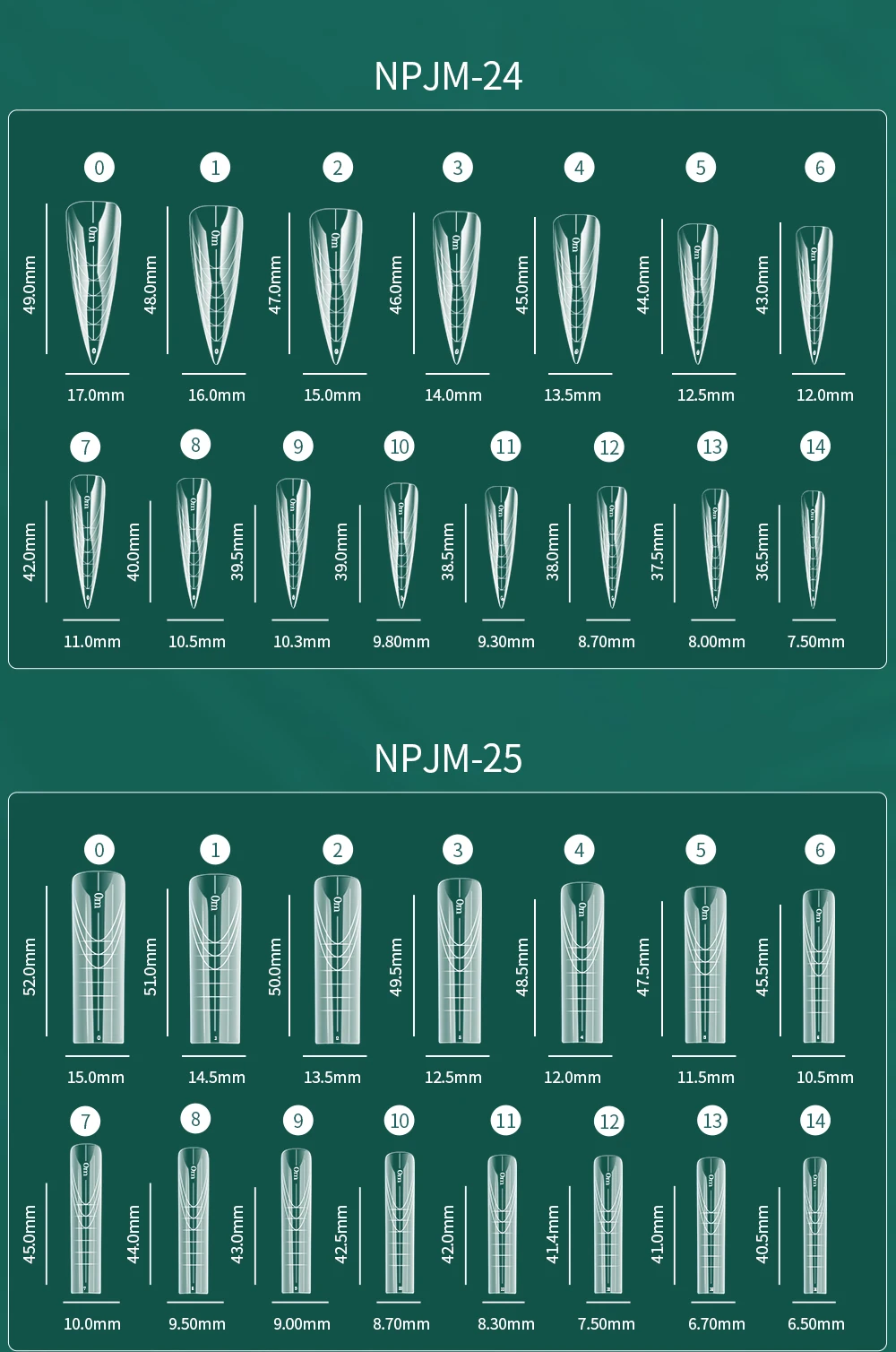 150 Stück Nailpop Dual-Formen Quadratische Sargform Schnellbau-Gel-Form Vollabdeckende Nagelverlängerungsform DIY Nagelkunst Maniküre – Detail 10