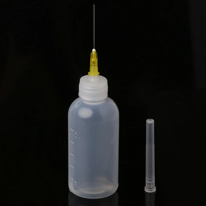 1/5PCS 50ML bottiglia di alcol liquido in plastica per Dispenser colofonia pasta di flusso di saldatura per strumenti di riparazione di saldatura per la pulizia del PCB del telefono