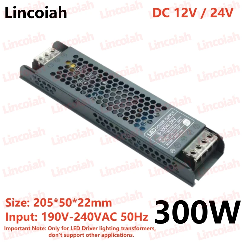 DC 12 V 24 V LED Voeding AC190-240V Mute Verlichting Transformers 60 W 100 W 200 W 300 W 400 W LED Licht Driver Power Adapter - afbeelding 1