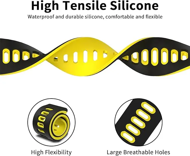 سيليكون 20 22 مللي متر حزام لساعة هواوي GT6 برو GT 5 4 46 مللي متر حزام الساعات GT 3 2 42 مللي متر Garmin Venu 4 45 مللي متر 3 Sq 2 استبدال سوار