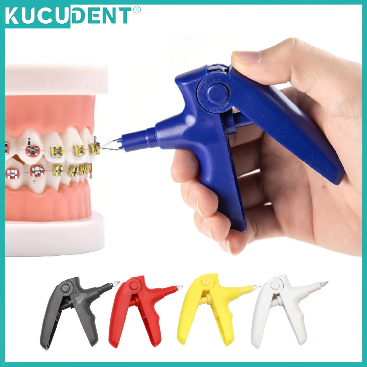 Dental Orthodontic Ligature Gun Ligature Ties Placer Elastic Ligature Ring Rubber Bands Dispenser Teeth Braces Dentistry Tools