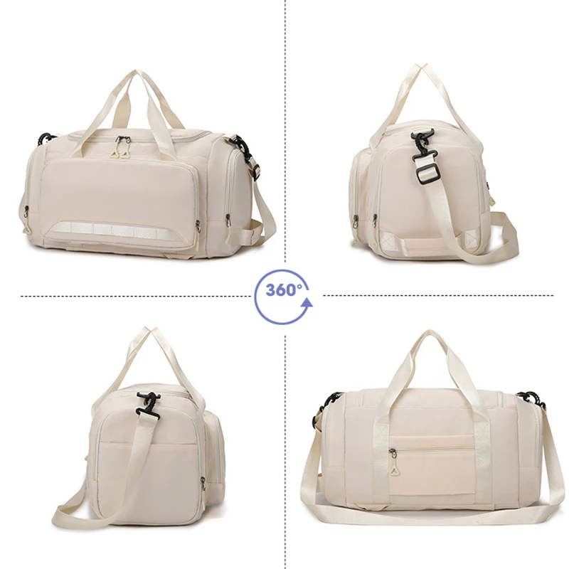 スポーツフィットネス女性バッグジムヨガダッフルバッグ靴ポケット付きアウトドアハイキング水泳荷物収納ハンドバッグ大型バックパック