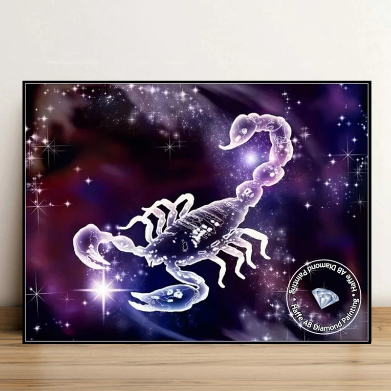 Fantasy Starry Night Zodiac Sign Diamond Painting AB Drills Art Blue Constellation Sky Scenery Cross Stitch Mosaic Home Decor