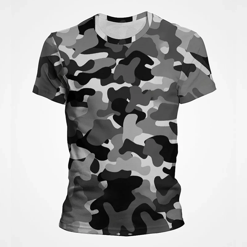 Camouflage T Shirt Men Tops 3D Printed Camo Combat Short Sleeve Quick Dry Soldier T-shirt Casual Russian Army Veteran Tee Shirts