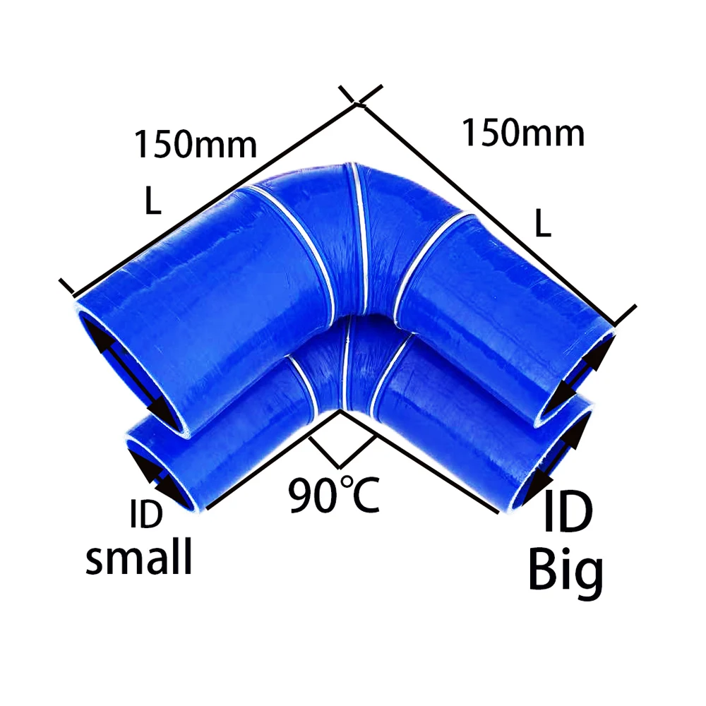 90 degrees Reducer Silicone Elbow Hose Rubber Joiner Bend TubeTurbo Intake PipeElbow Hose Coolant Intercooler Turbo Pipe Silicon