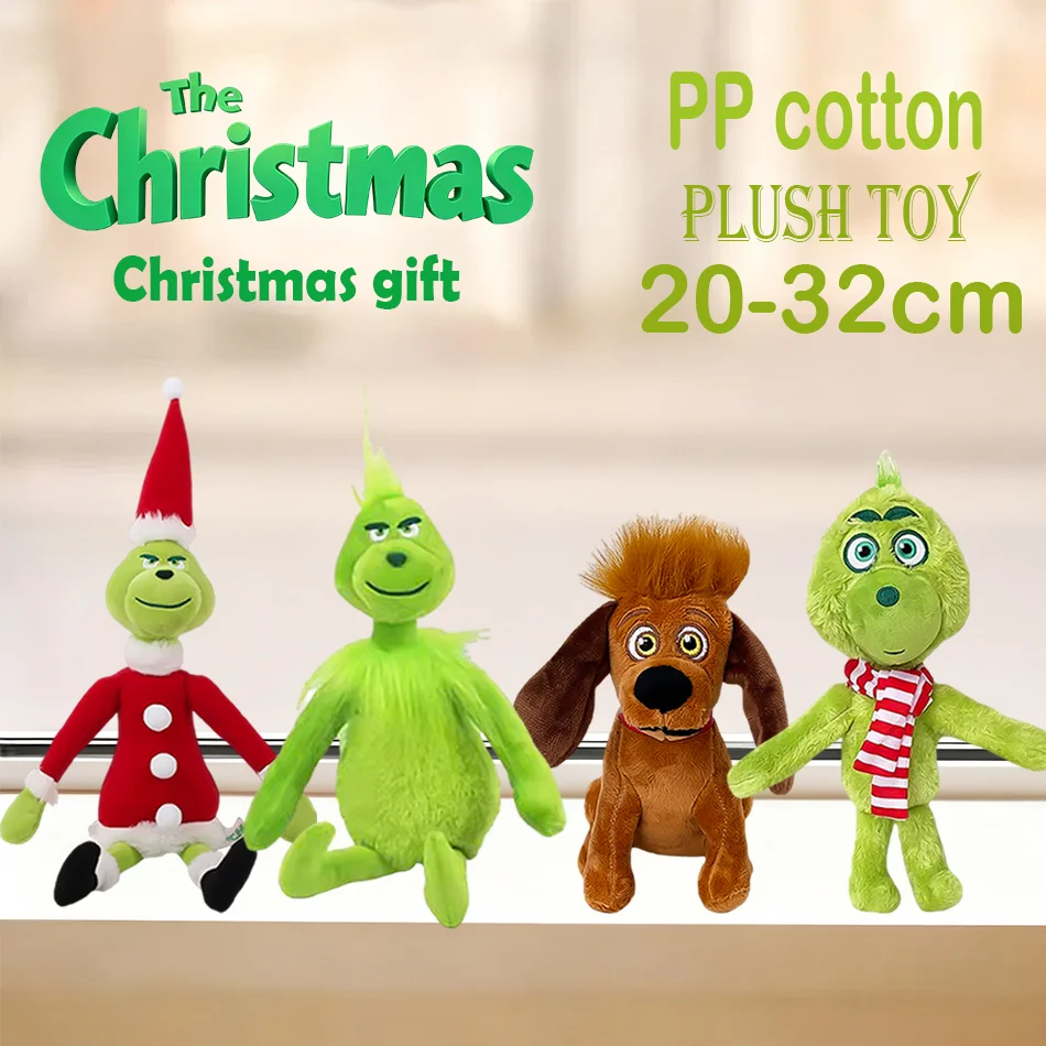 

Рождественская плюшевая игрушка Grnchh, мягкая кукла для детей, кавайный декор комнаты, подарок для мальчиков и девочек, сувениры для праздничной вечеринки, Рождественский подарок