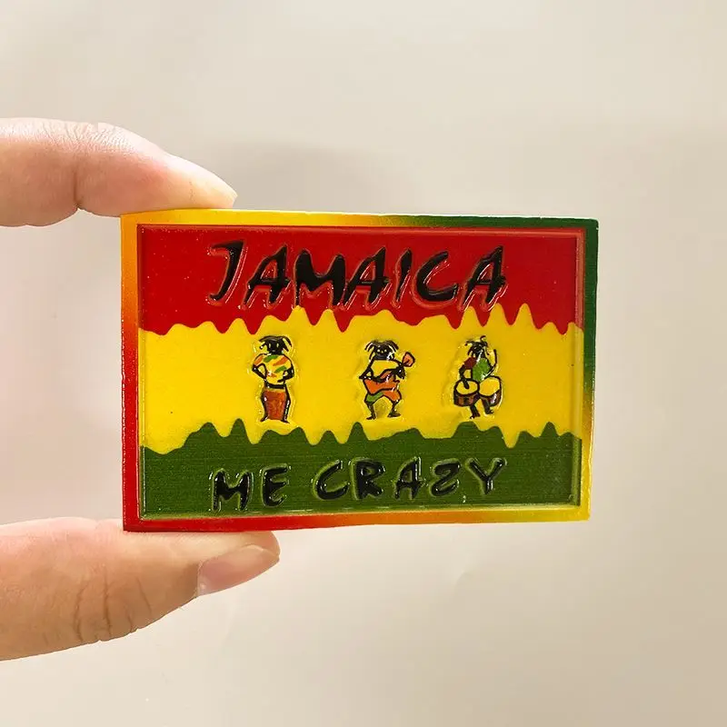 

Jamaica Cultural Scene Fridge Magnet 3D Resin - Jamaica Me Crazy Art Magnets for Fridge Home Decor Items Room Decoration