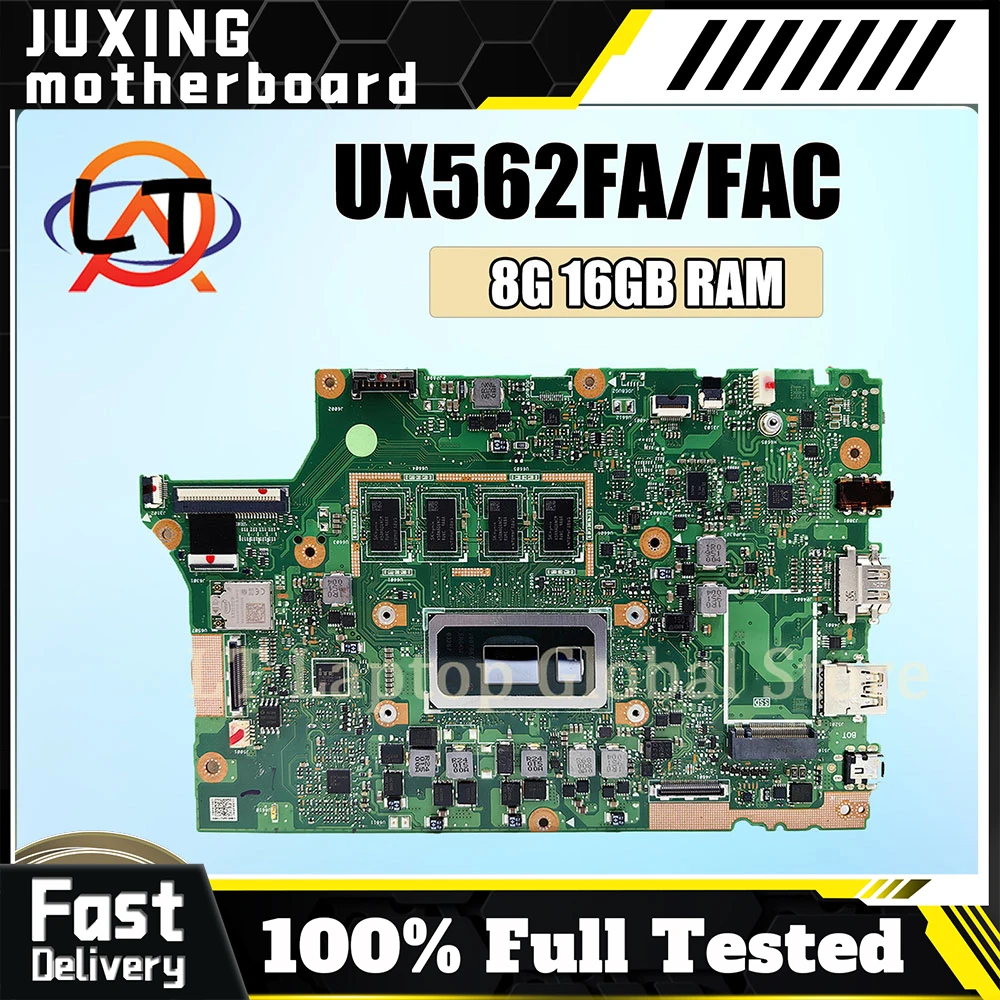 

UX562FA For ASUS Q526FA Mainboard UX562FA UX562FAC UX562FN Q526FA Q526FAC UX562FD​ W/CPU Laptop Mainboard