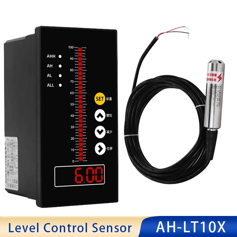 

4-20mA Input Integral Liquid Oil Water Level Sensor Transmitter Float Switch Waterproof Mount Detect Controller