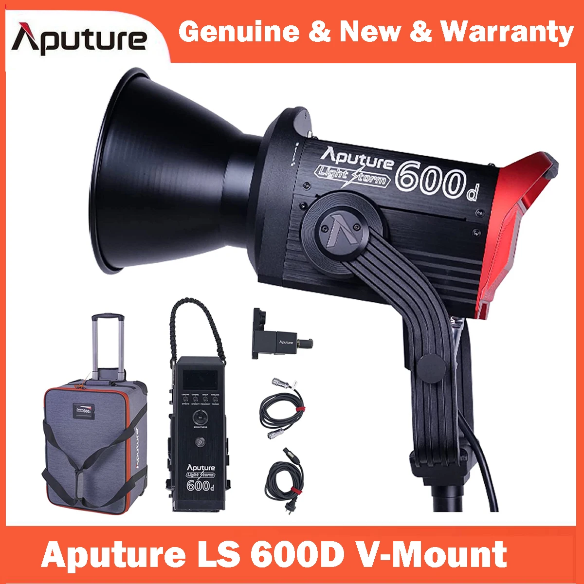 

Aputure LS 600D Light Storm LED Light Daylight 5600K 600W Power 100,000Lux @1m with Lighting FX Support App Control