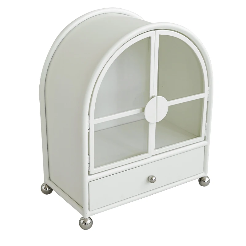 

Wrought iron desktop storage box, small iron cabinet, simple cosmetics storage locker