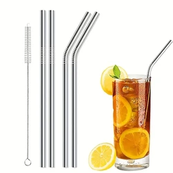 Stainless Steel Straw Set Colorful Metal Straw Bar Beverage Coffee Juice Milk Tea Environmental Protection Beverage Utensils