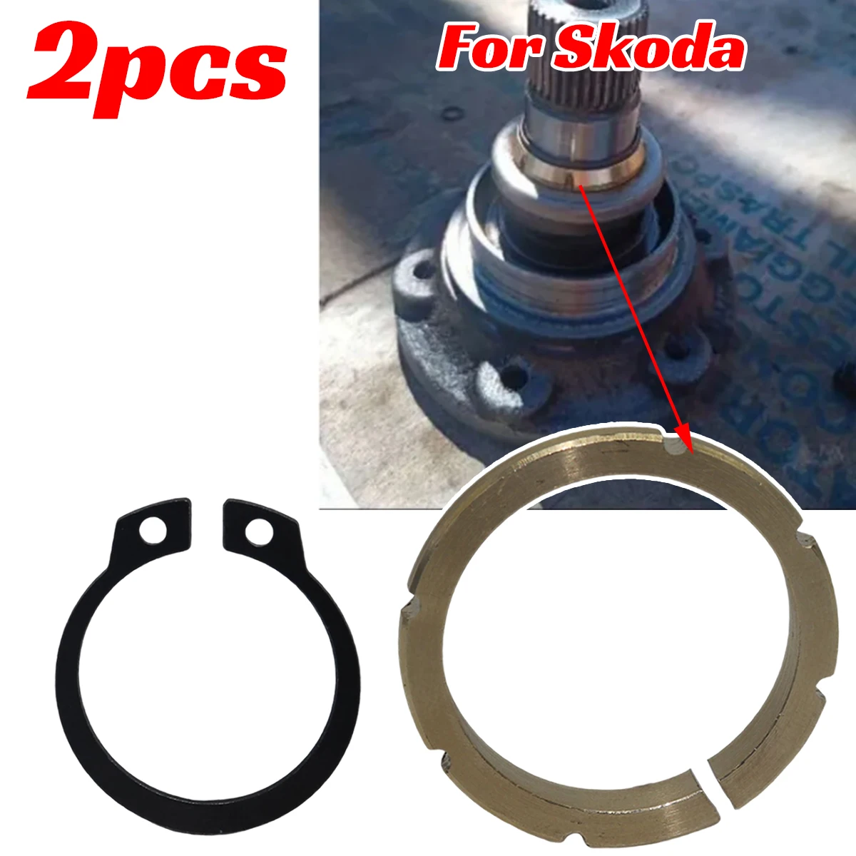 

For Skoda Fabia 6Y 2000-2004 Kamiq Karoq Octavia Gearbox Differential Ring Flange Shaft Tapered Ring Thrust Washer Seal Spacer