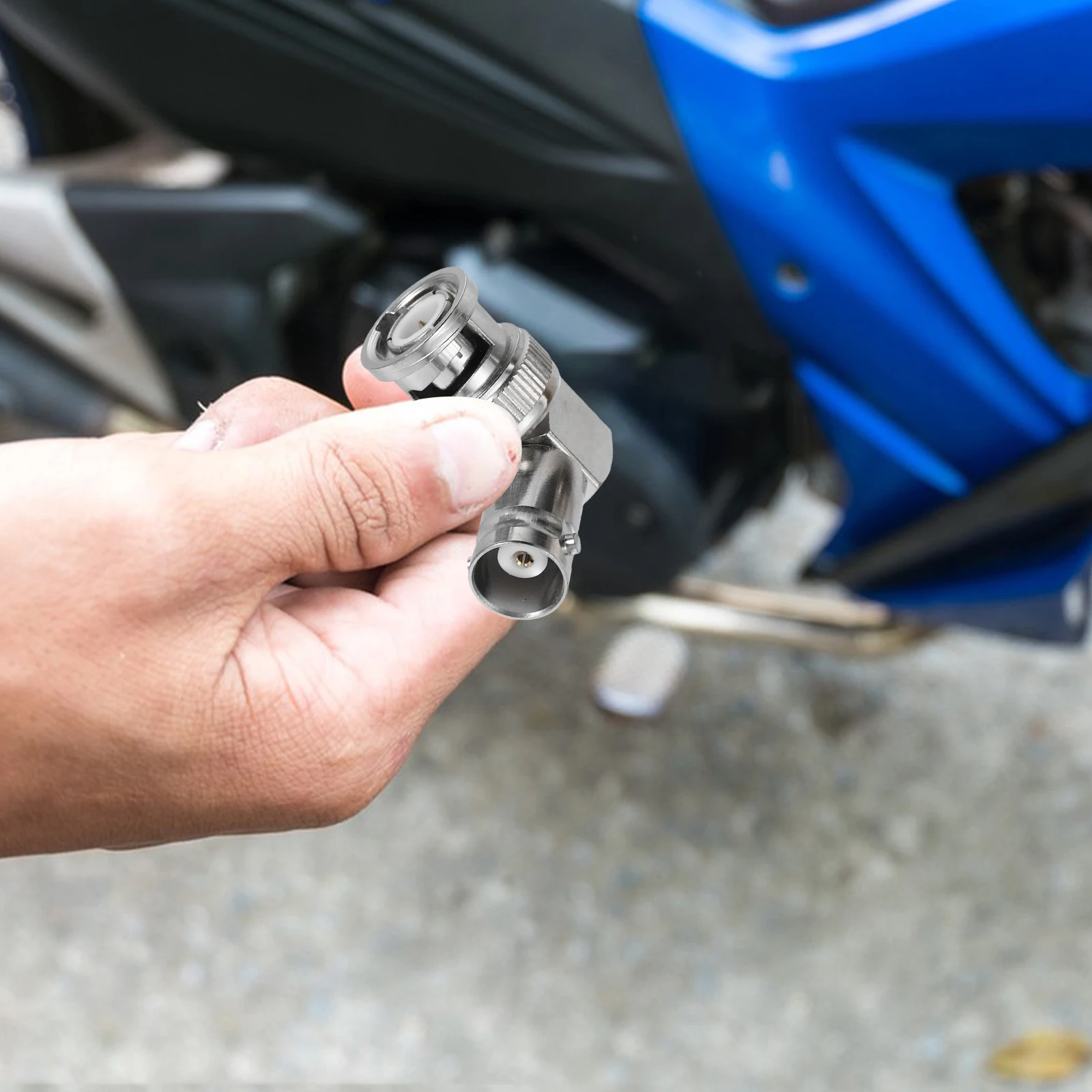 

2 Pcs Adapter Audio and Video Transmitter Elbow Extension Connectors Right-angle Security Camera Male