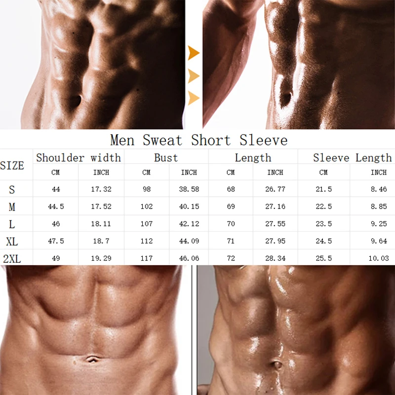 Camisa de Compressão Masculina Manga Curta Camisa de Sauna Pop Armários Suor Suor Para Perda de Peso Camisas Shaper Do Corpo Treino Esportivo