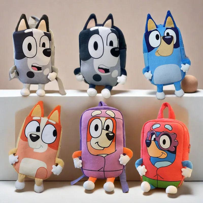 

Милый плюшевый рюкзак в стиле аниме Bluey, мягкая плюшевая сумка для учащихся средней школы, Повседневная сумка большой вместимости для девочек, подарок на Рождество