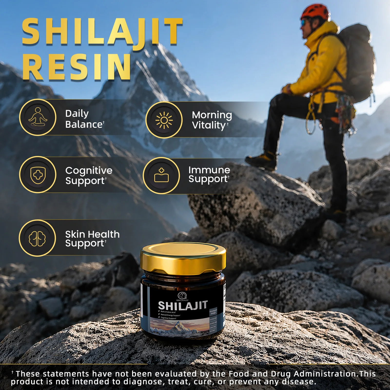 BBEEAAUU Resina Shilajit 100%  - Shilajit Resin Pure avaliação e preço