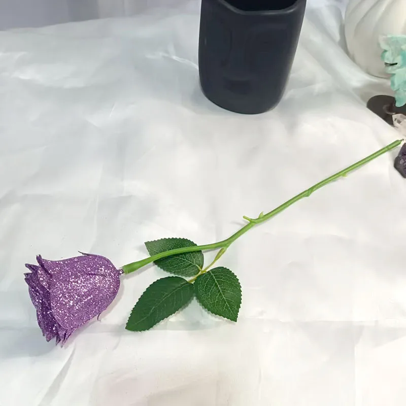 1/5/10/30pcs Glitter rose Branch refined artificial flowers high quality bouquet For mother\'s Valentine\'s day Wedding birthday