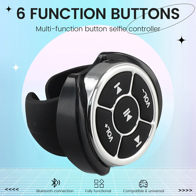 Bezprzewodowy pilot Bluetooth Samochód Motocykl Rower Przycisk multimedialny Odtwarzacz muzyczny MP3 Dla tabletu z systemem Android IOS