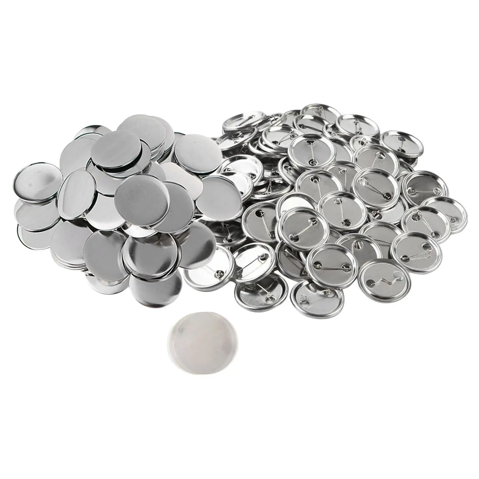 100Pcs Blank Button Making Supplies Badge Making Materials Metal Button Pin Badge for Button Maker Machine DIY Arts Crafts Gifts