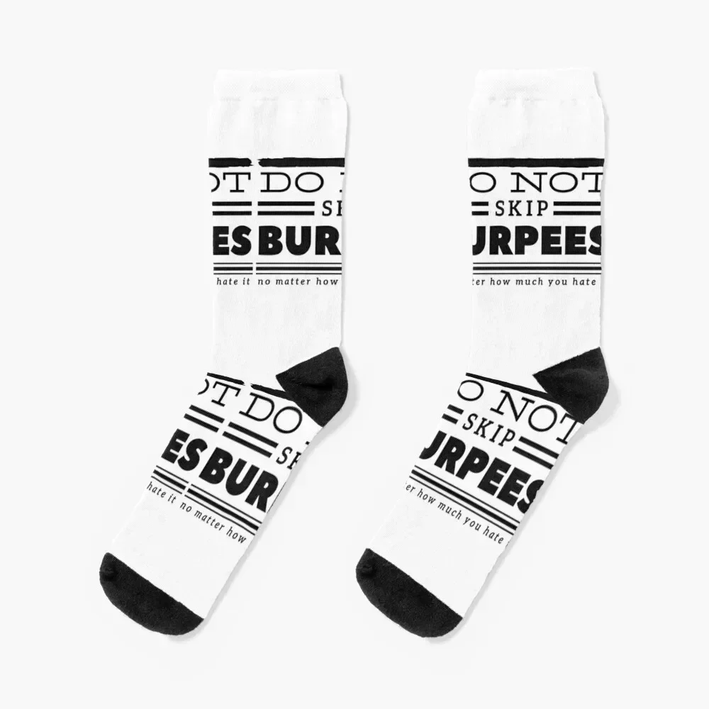 Do Not Skip Burpees Socks sports and leisure designer brand japanese fashion Men's Boy Child Socks Women's