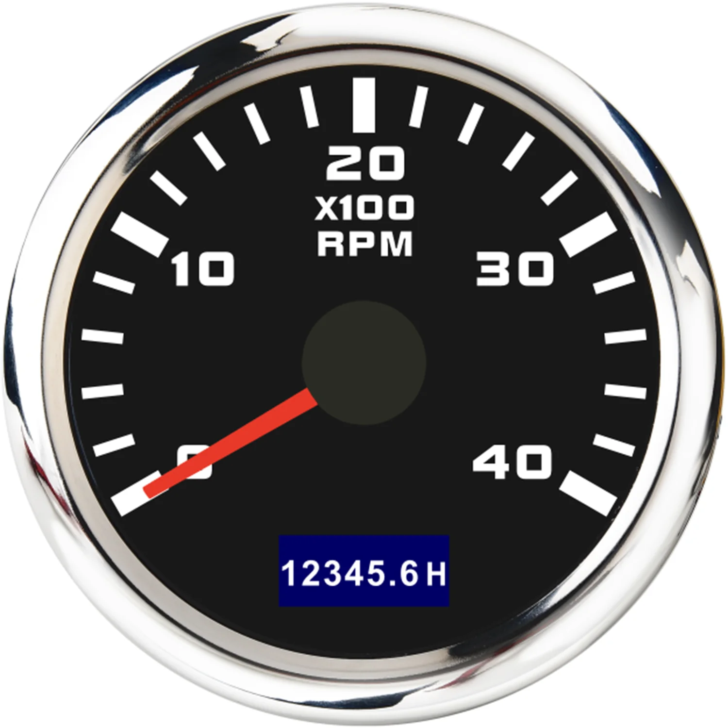 52Mm Pointer Tachometer 0-4000 RPM Outboard Speedometer 9-32V With Red Backlight Odometer For Cars And Ships