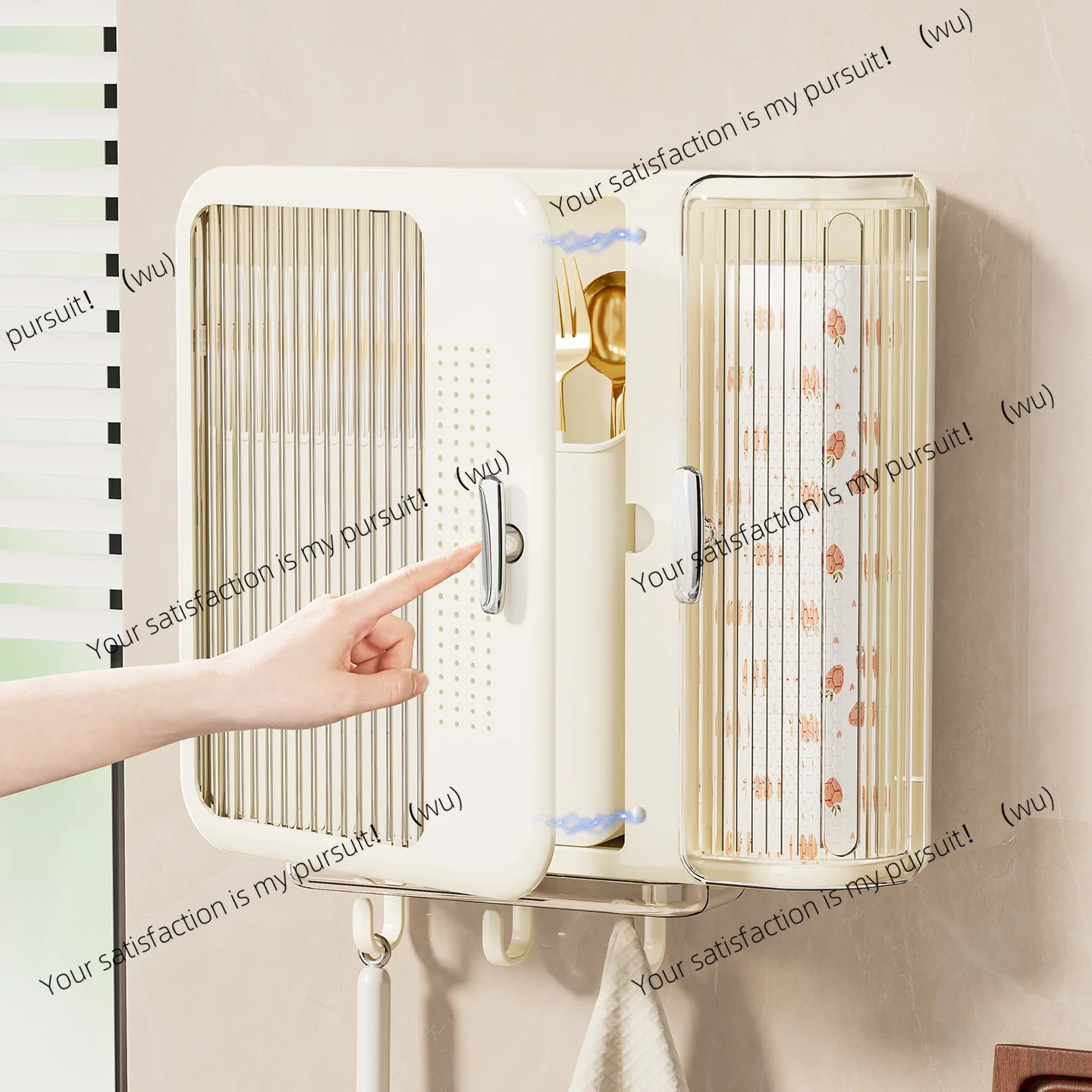 

Chopstick tube household large capacity with cover wall hanging plastic multi-functional storage chopstick cage drain kitchen