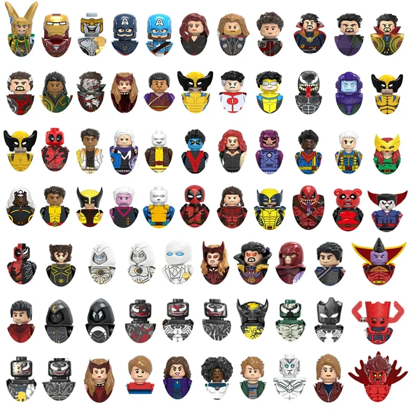

Captain America Loki Doctor Strange Iron Man Deadpool Moon Knight Vision Thor Hawkeye Building block boy birthday toy