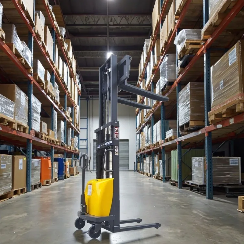 

[Hot Sale] Long Life Electric Stacker 1500kg Energy Efficient Walkie Pallet Lifter With Durable Battery Pack For Busy Warehouse
