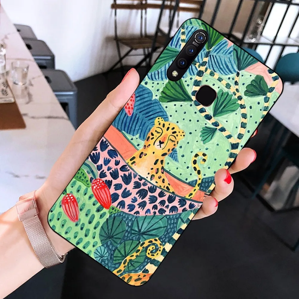 Cute Cartoon Anime Sloth Leopard Phone Case For Huawei Y9 6 7 5 Prime Enjoy 7s 7 8 Plus 7a 9e 9plus 8E Lite Psmart Shell