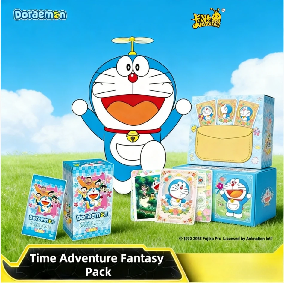 

KAYOU оригинальные карты Doraemon Peripheral Time Adventure Series, идеально подходящие для мультяшных фильмов, подарки на день рождения и коллекцию детей
