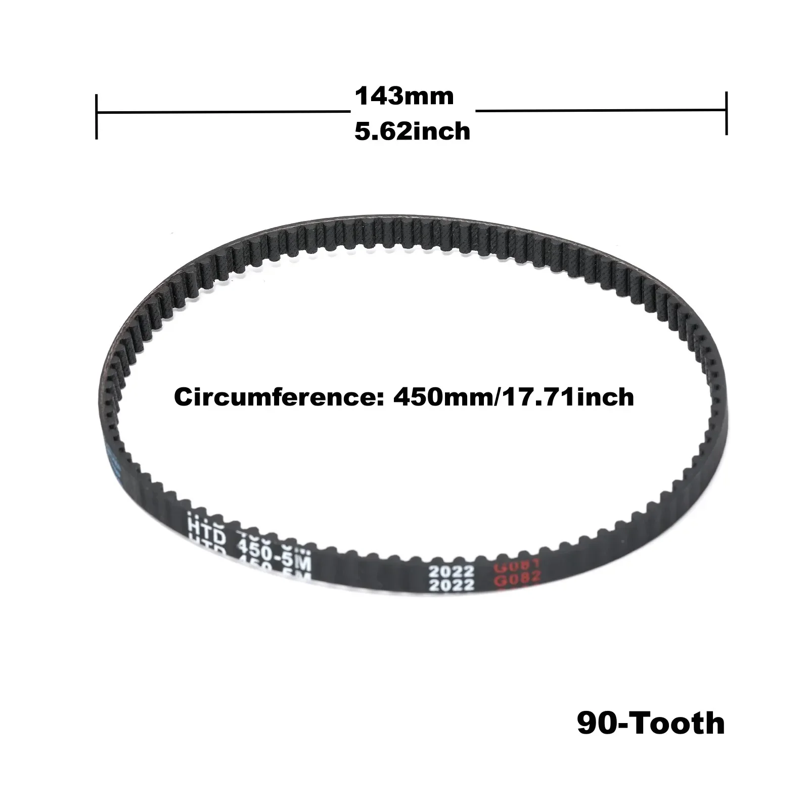 2Pcs Mower Drive Rubber Belt HTD 450-5M(450mm Circumference,  pitch 5mm, width 8.5mm) for BOSCHRotak 32 Elan 32, Concorde 32