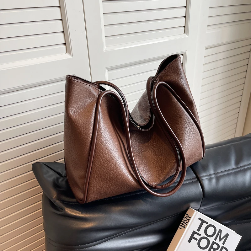 Weiche Leder frauen Tasche Hohe Kapazität Schulter Frauen Tasche Einfache Einfarbig Handtasche Geldbörse Weibliche Top-Griff Tasche Büro handtasche – Detail 22