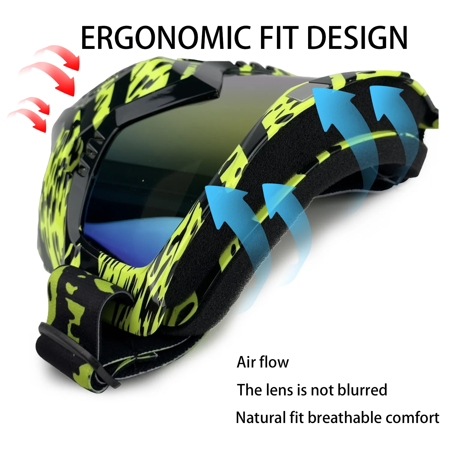 Motorcycle Mask Bicycle Riding Windproof Full Face Protective Mask High-quality Goggle Tactical Cycling Camouflage Forest