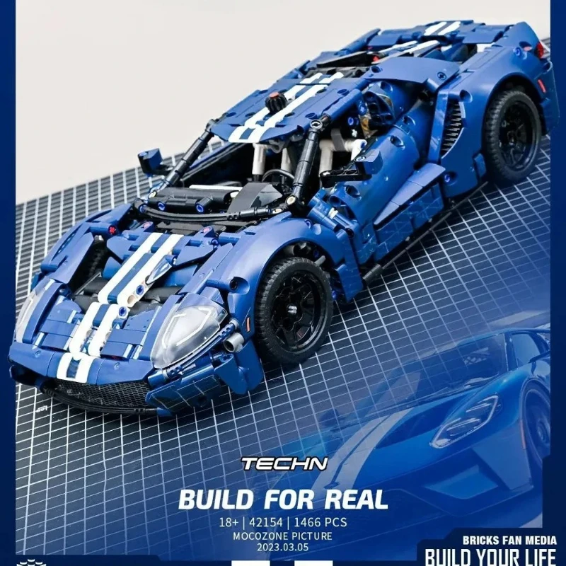 

Forded GT City – technical sports car building blocks, MOC set, racing vehicle model, bricks, children's gifts, new collection