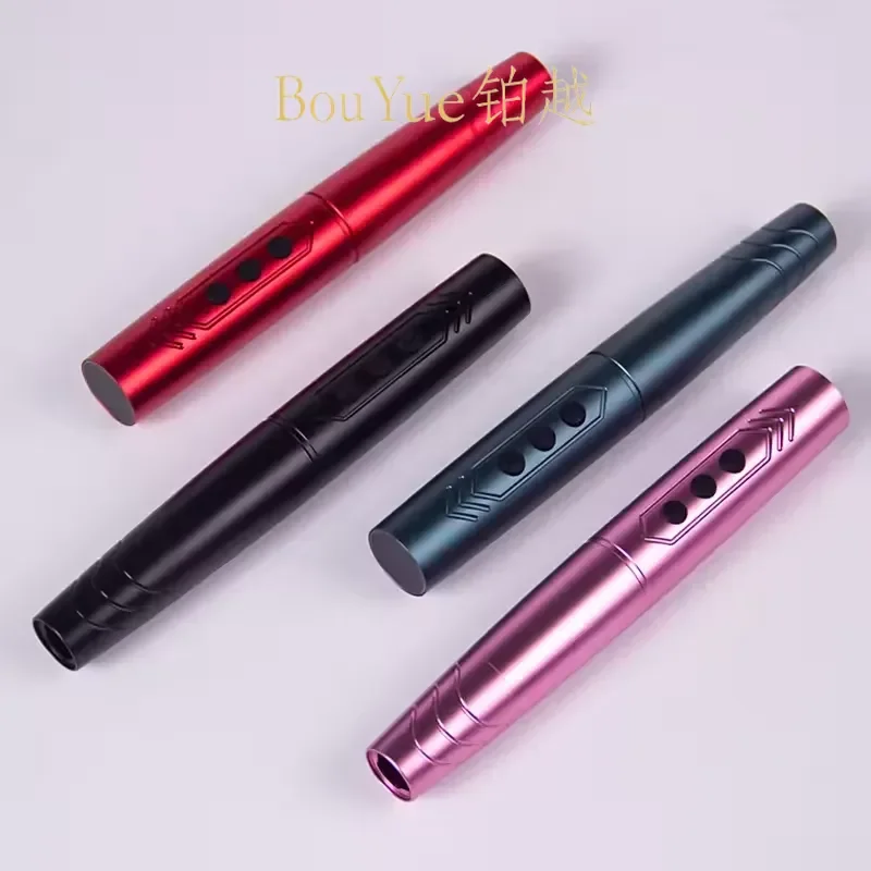 Wireless Tattoo Pen Kit with Four Color Cartridges and Dual Spare Batteries for Professional Body Art Inking Machine